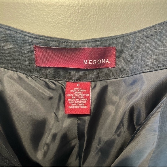 Merona Woman’s 100% Linen Mid Rise Pants Black Size 6 - Picture 3 of 12